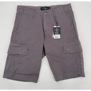 NWT Psycho Bunny Men's River Rock Gray Bowland Cargo Shorts Size 29